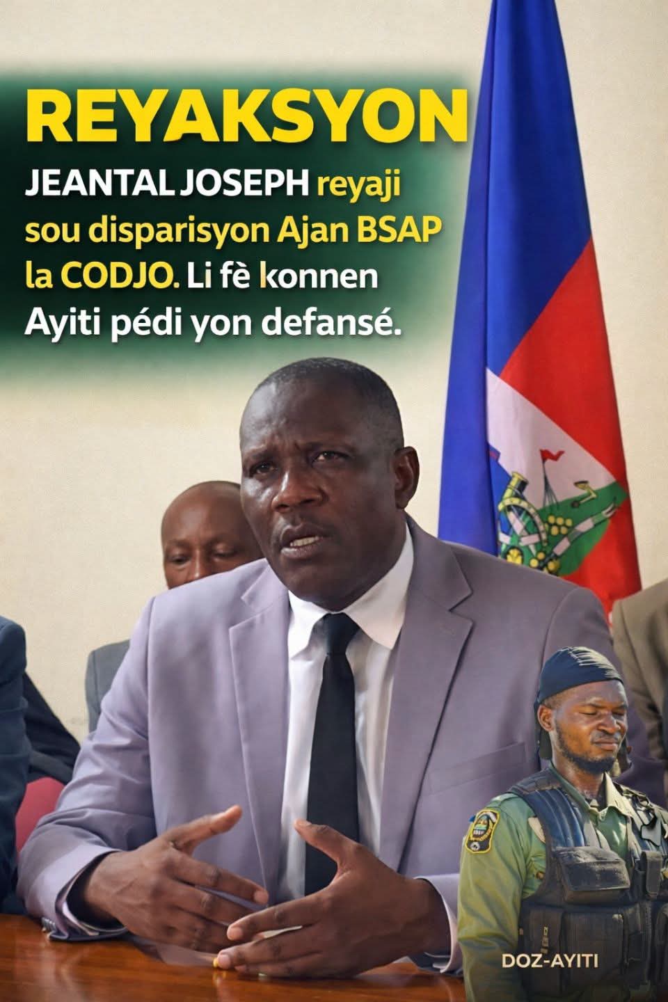 Ex-Director General Jeantel Joseph Condemns the Tragic Assassination of BSAP Departmental Operations Chief Commander Codio Ostherne, Demands Transparent Investigation and Full Justice